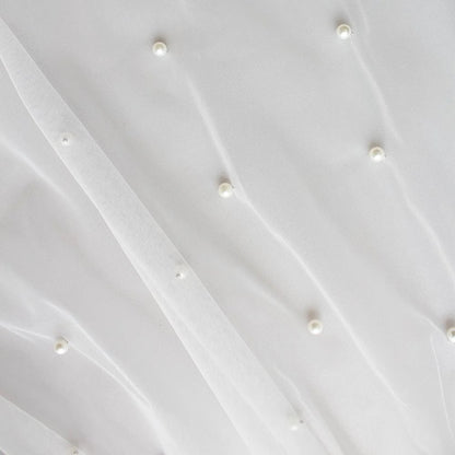 LUOXIN Customized Beautiful Wedding Dress Pearly Long Veil Ivory Bridal Veil Good Vibrations