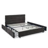 Queen Size Cushioned Bed Comfortable Cushionedbed Frame Headboard and Solid Bed Frame Good Vibrations