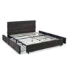 Queen Size Cushioned Bed Comfortable Cushionedbed Frame Headboard and Solid Bed Frame Good Vibrations