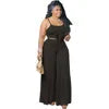 2021 Women Striped Plus Size 2 Piece Sets Women Outfits Crop Top Pants Two Pieces Sets Summer Clothes for Female Good Vibrations