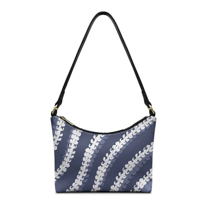 Nice Purple Flowers Birds Print Women's Single Shoulder Bag Fashionable Underarm Design Zip Portable All-Match Mother's Day Gift Good Vibrations