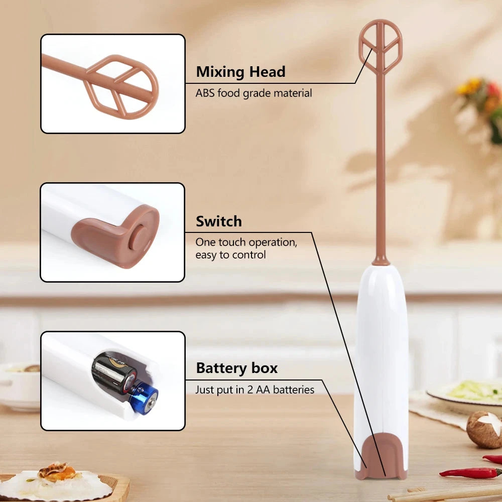 G26-0118 Online Shop Kitchen Gadgets 2023 Home Supplies 304 Stainless Steel Portable Mini Coffee Foamer Beater Milk Frother Good Vibrations