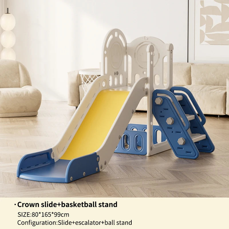 Feelbaby White Plastic Indoor Playground Set Swings Slide for Kids Home Garden Use-PE Material for Educational Shopping Mall Use Good Vibrations