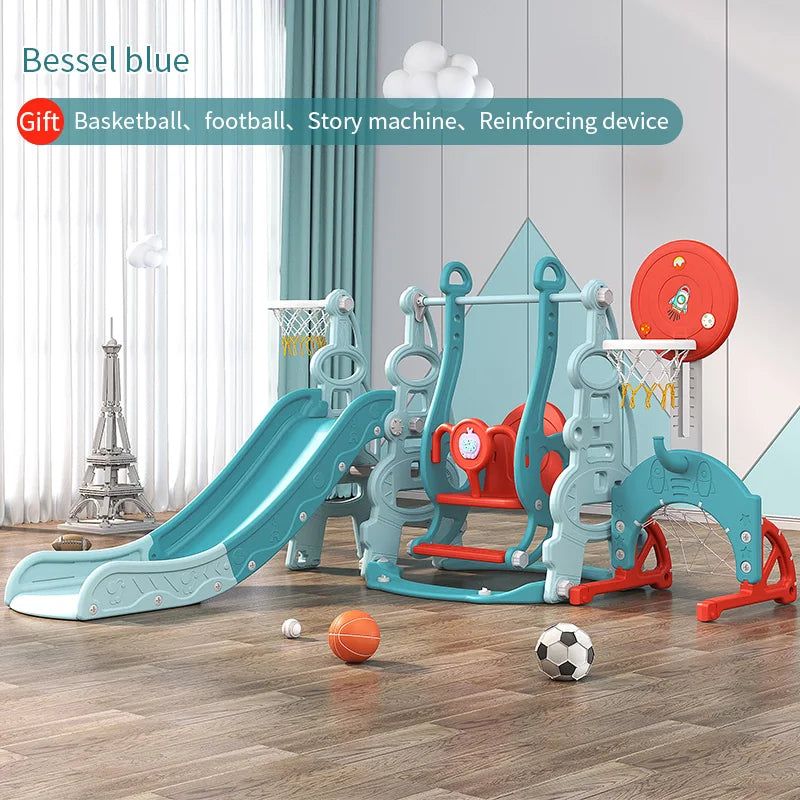 Hot Selling Indoor Playground Equipment HDPE/PE Material Sliding Slide Swing Set Playhouse Combination for Daycare Baby Play Good Vibrations