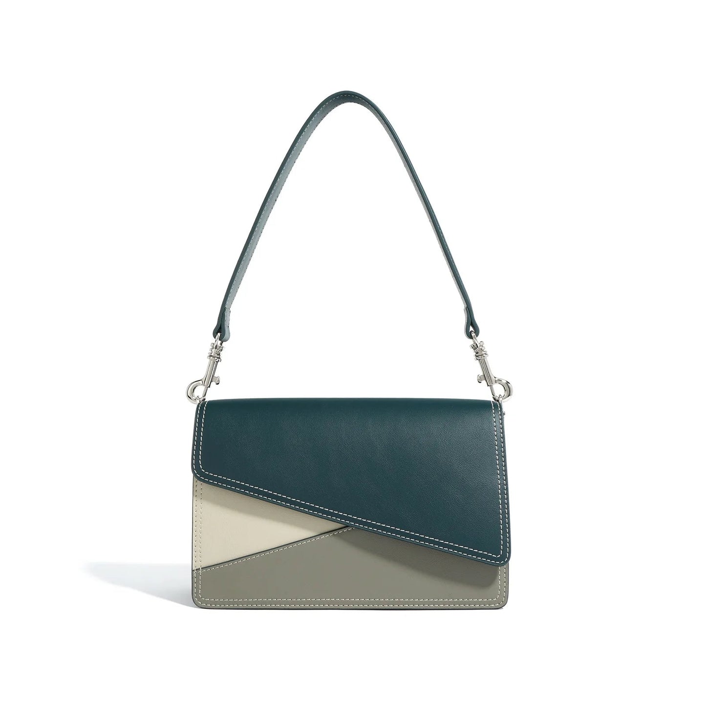 New Geometric Color Blocking Small square Bag 2024 Minimalist Color Blocking Single Shoulder Crossbody Versatile Underarm Bag Good Vibrations