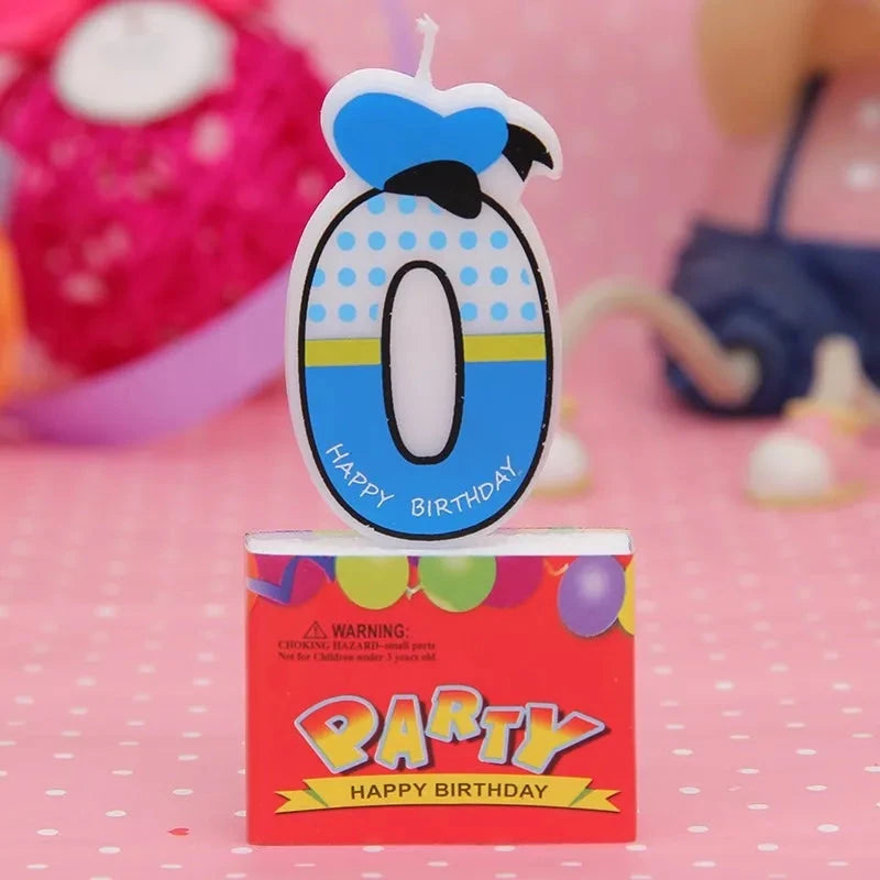 Birthday Candle Mouse Party Decorations Number Candle Cake Toppers Decorations for Home Kids's Gift Candle DIY Cake Flags Good Vibrations