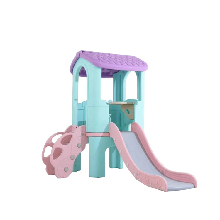 High Quality Children Playhouse Kindergarten Kids Play House Small Plastic Indoor Playground Equipment with Slide Toy Good Vibrations