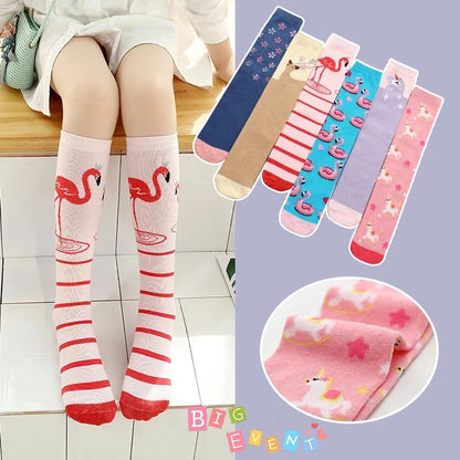 toddler child high knee Socks Three-dimensional cute Cartoon fox cat unicorn Cotton Over knee kids baby girls Sock Spring Autumn Good Vibrations