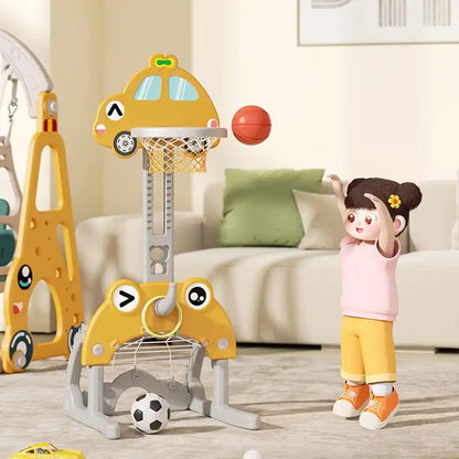 Children Outdoor Wood Playground Playhouse Swings Set Swing and Slide for Kids Good Vibrations