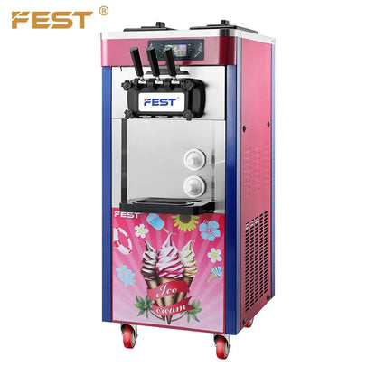 FEST Factory Direct Sell Ice Cream Machine Multi-functional Dual Motor Stainless Steel  Commercial Soft Ice Cream Maker Good Vibrations