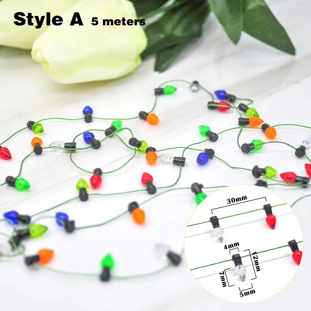 5M Christmas tree DIY Bulbs Garland Christmas Ornaments Home Decoration Xmas wreath Ornaments Christmas Party Decorations Good Vibrations