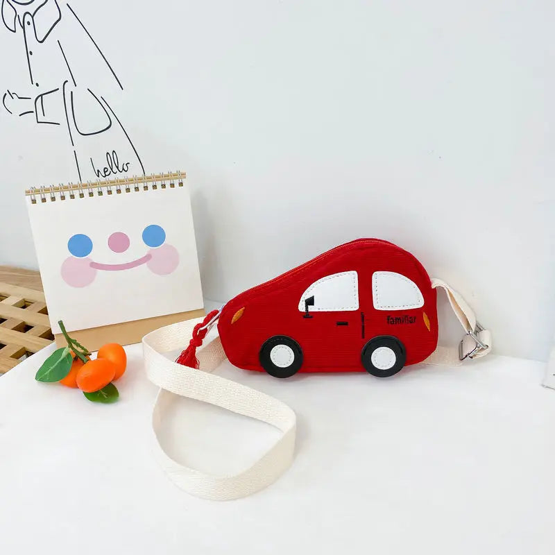 Cute Children's Crossbody Bags Cartoon Car Coin Purse for Kids Baby Mini Shoulder Messenger Bag Boys Girls Accessories Handbags Good Vibrations