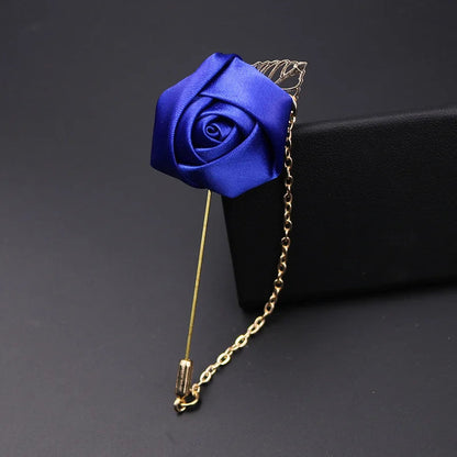 YO CHO Groom Boutonniere Corsage Pins Wedding Silk Flower Groomsman Boutonnieres Buttonhole Wedding Flowers Marriage Accessories Good Vibrations