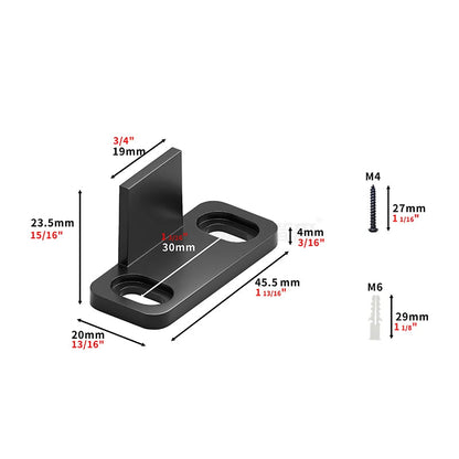 Wholesale Black Adjustable Carbon Steel Stay Roller Hardware Furniture Hardware Floor Guide Barn Door Guide for Bottom Good Vibrations