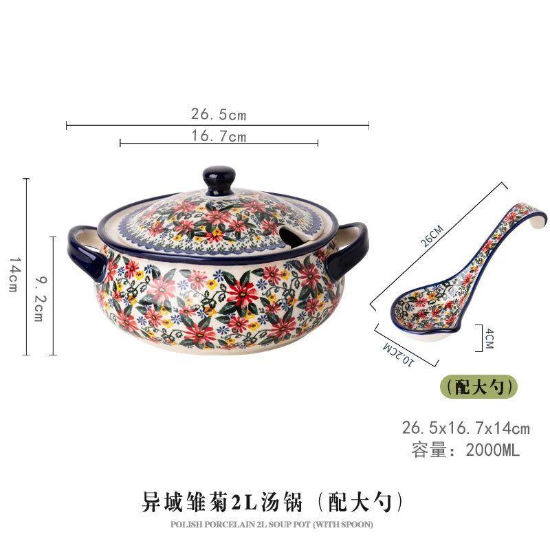 LingAo     Ceramic noodle bowl, double-ear bowl, plate tableware set Good Vibrations