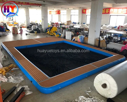 Hot Sales Portable Inflatable Floating Ocean Sea Swimming Pool With Anti Jellyfish Net/ Inflatable Yacht Pool for Sale Good Vibrations