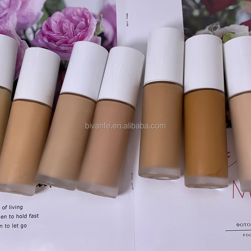 Cosmetics Vegan Make up Foundation High Quality for Black Women Dark Skin Full Coverage Liquid Foundation Private Label Good Vibrations