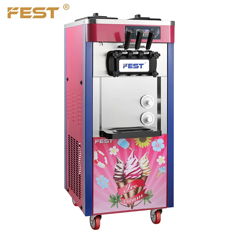 FEST Factory Direct Sell Ice Cream Machine Multi-functional Dual Motor Stainless Steel  Commercial Soft Ice Cream Maker Good Vibrations