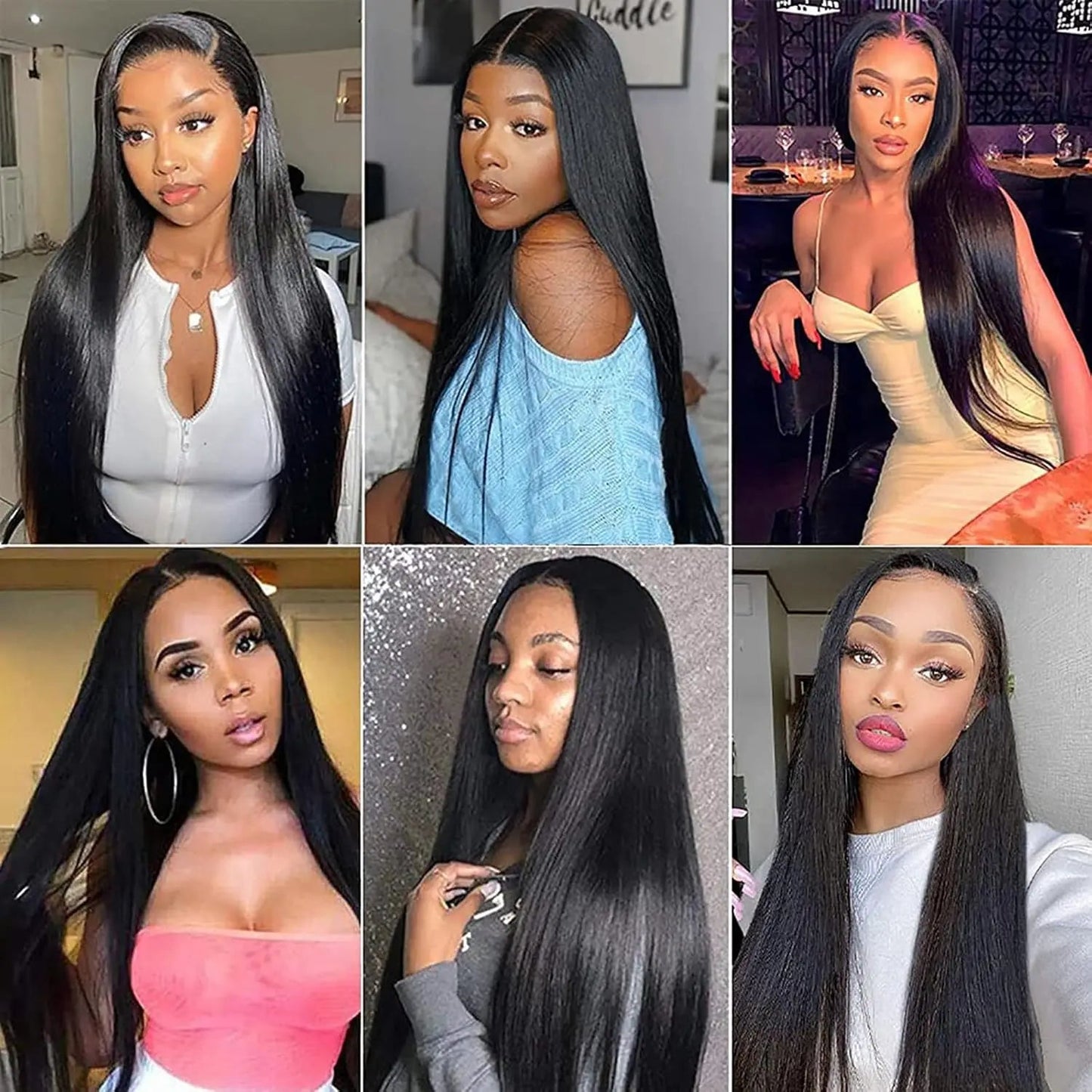 Raw Vietnamese Straight Human Hair Wigs 100% Virgin Hair Bleached Knots 4x4 Lace Closure Wigs for Women 250% Density Melt Skin Good Vibrations