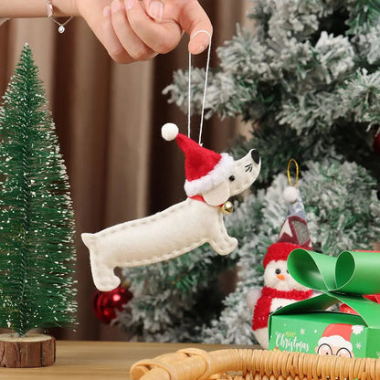 Gift Party Supplies Hang Decorations Ornaments Xmas Pendant Dachshund Dog Christmas Tree Accessories Good Vibrations