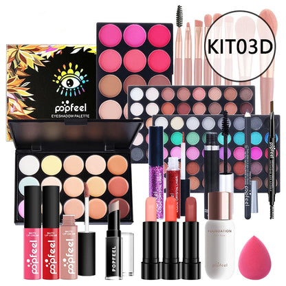 HOT 20 Styles New Fashion Eye Shadow POPFEEL Birthday Gift Makeup Gift Set ALL in ONE Full Professional Makeup Kit for Girl Good Vibrations