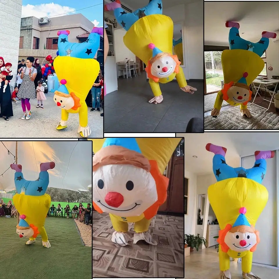 Halloween Costumes for Adult Men Women Cosplay Clown Anime Mascot Inflatable Costume Carnival Party Christmas Role Play Dress Good Vibrations