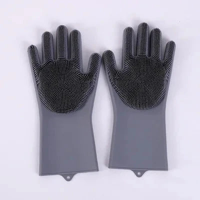 Food Grade Household Cleaning Kitchen Gadgets Scrubber Kitchen Silicone Gloves Dishwashing Good Vibrations