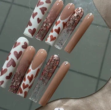 High Quality Multiply Designs 3D Handmade Customize Salon Press on Nails Acrylic Materials Set Good Vibrations