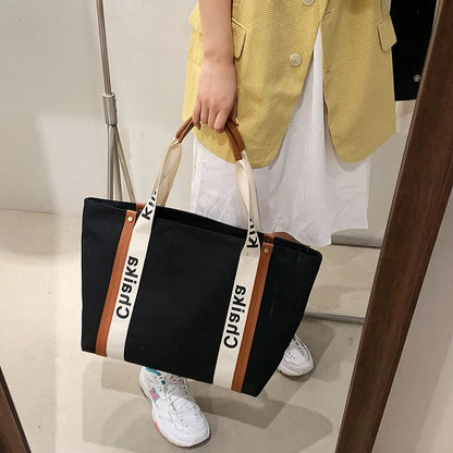 Women's Canvas Bag 2022 Summer New Fashionable Large Capacity Shoulder Bag College Style Underarm Tote Bag - Buy Lading Shou Good Vibrations
