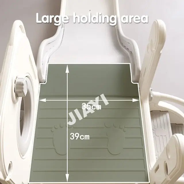 Plastic Swing Set with Slide and Playhouse for Outdoor Kids' Play for Gardens Sports Parks Schools Good Vibrations