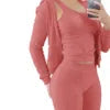 Custom High Waisted Tracksuit Casual Solid 3pc Women Set Jogger Skiny Long Sleeve 3 Piece Suit Fall Clothing for Women Ladies Good Vibrations