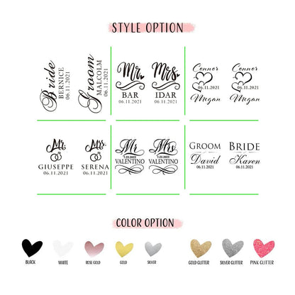 Personalized Champagne Flute Wedding Party Mr and Mrs Champagne Glasses Anniversary Gift for Couple New Years Celebration Good Vibrations