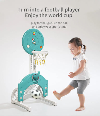 6 in 1 Indoor Playground Set for Children HDPE/PE Swing and Slide Toys Baby Playhouse with Indoor Slide and Swing Features Good Vibrations