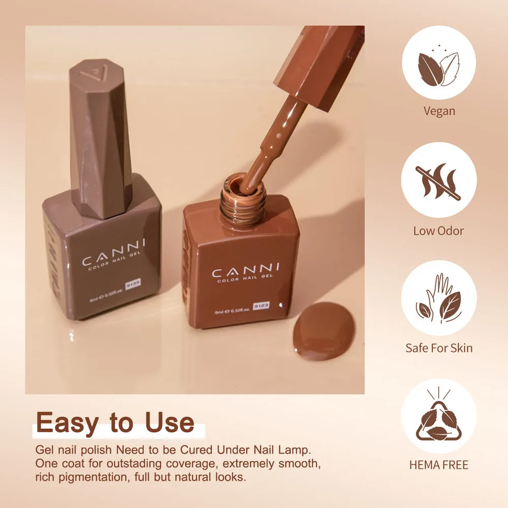 2025 Newest CANNI 9ml Nail Art Hema Free Gel Polish for Nails French Tip Manicure Gel Varnish Enamel Lacquer UV LED Nail Good Vibrations