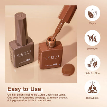 2025 Newest CANNI 9ml Nail Art Hema Free Gel Polish for Nails French Tip Manicure Gel Varnish Enamel Lacquer UV LED Nail Good Vibrations