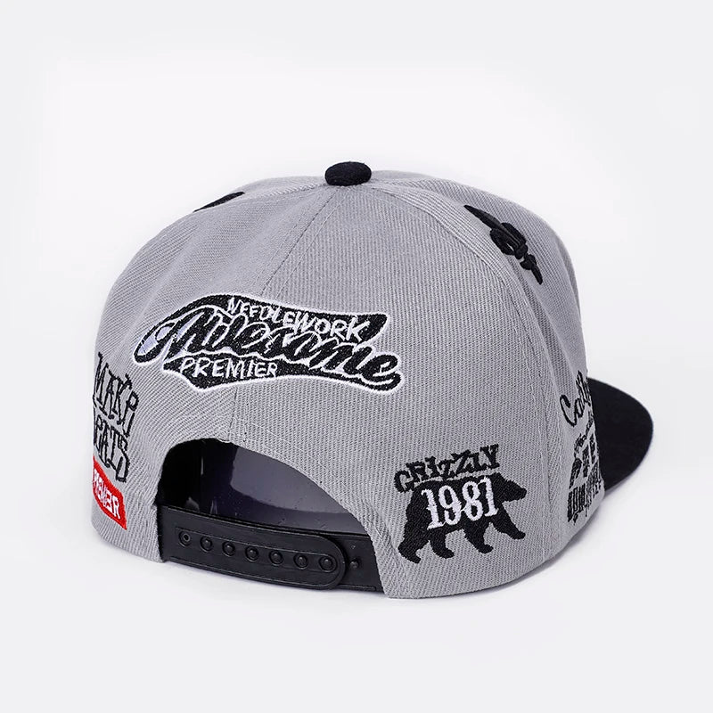 Acrylic Embroidered headwear outdoor casual sun baseball cap for man and women fashion new Hip Hop cap hat Female male Good Vibrations