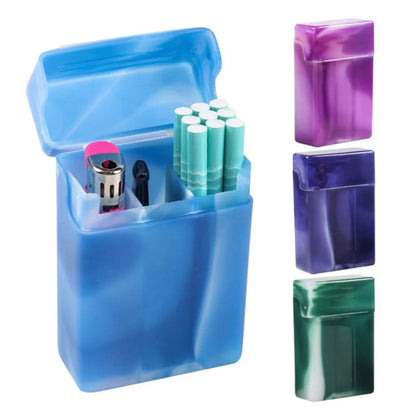 Fashion Ultra Thin Plastic Cigarette Case Storage Hand Roll Business Card Box Holder Pocket Gift Good Vibrations