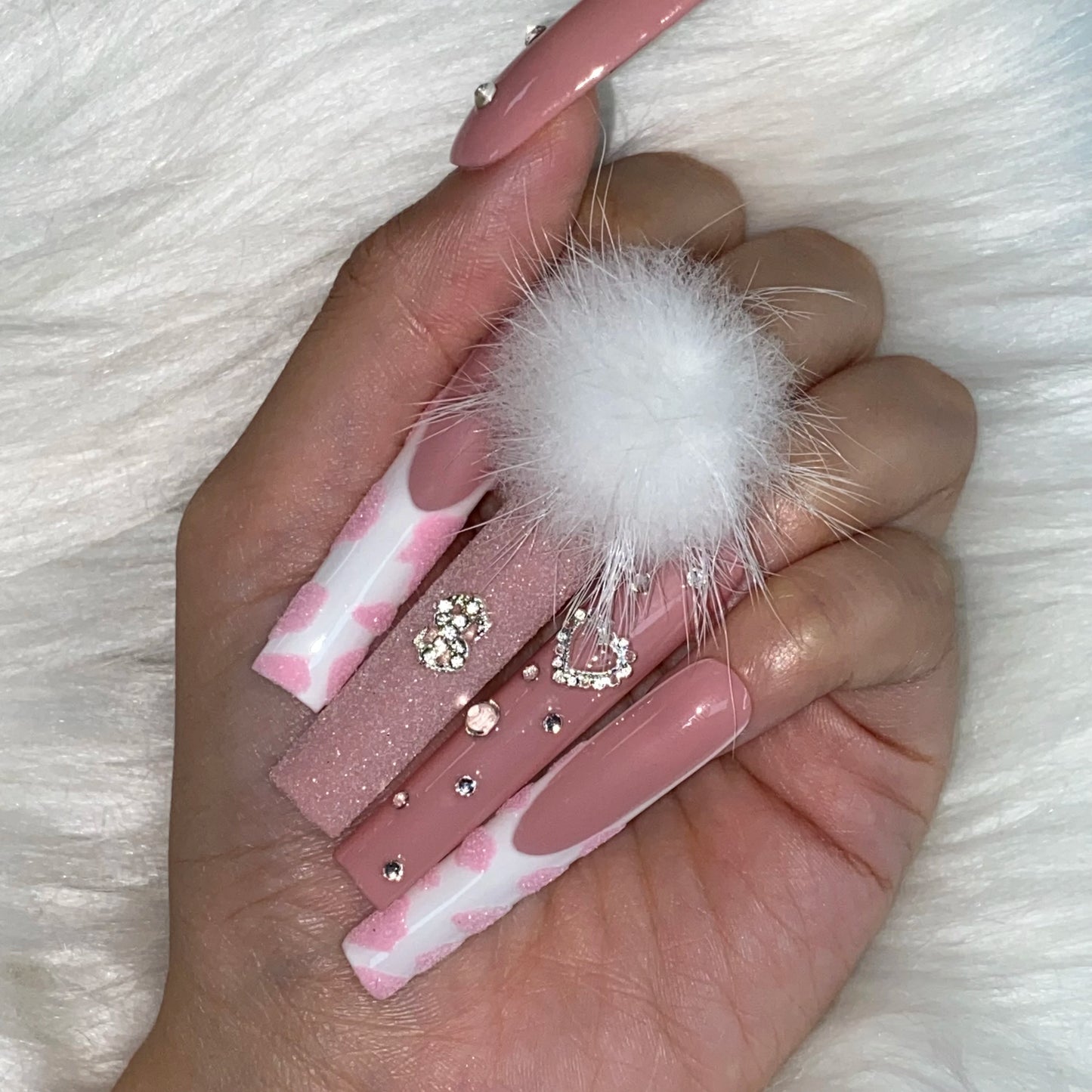 High Quality Multiply Designs 3D Handmade Customize Salon Press on Nails Acrylic Materials Set Good Vibrations