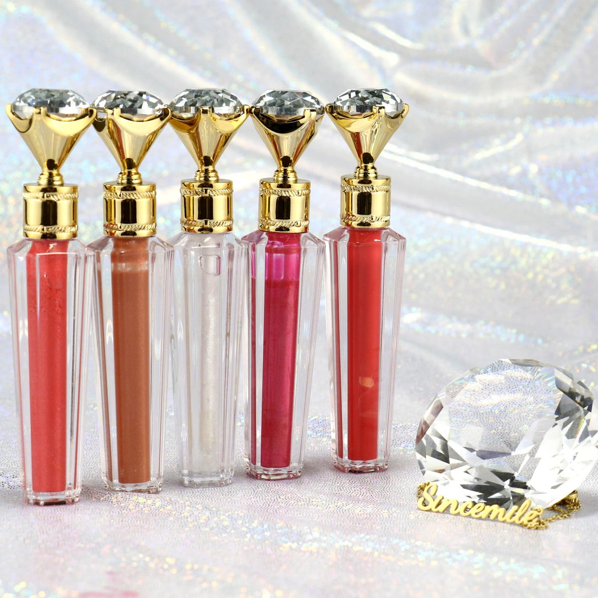 Hydrating Glossy Lipgloss High Quality Vegan Glossy Diamond Cover Shape Lip Gloss Good Vibrations