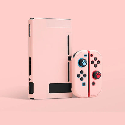 Kawaii Nintend Switch Pink Case Protective Hard Case Shell for Nintendos Switch Console JoyCon Colorful Back Cover Detachable Good Vibrations