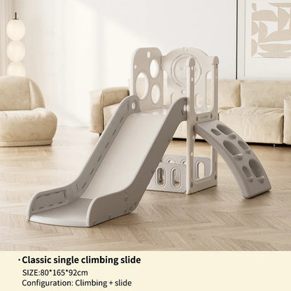 Feelbaby White Plastic Indoor Playground Set Swings Slide for Kids Home Garden Use-PE Material for Educational Shopping Mall Use Good Vibrations