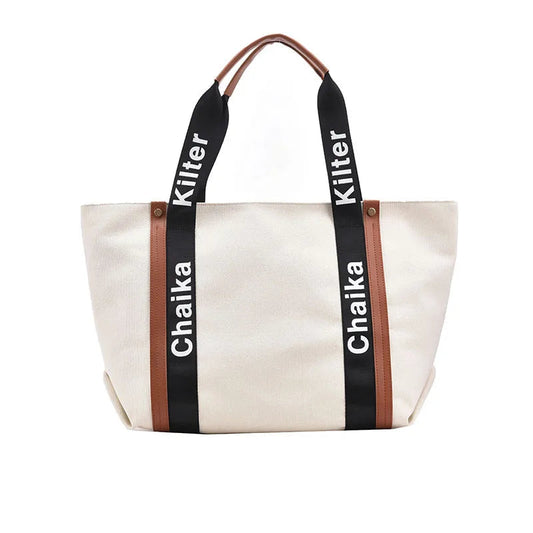 Women's Canvas Bag 2022 Summer New Fashionable Large Capacity Shoulder Bag College Style Underarm Tote Bag - Buy Lading Shou Good Vibrations