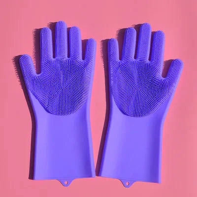 Food Grade Household Cleaning Kitchen Gadgets Scrubber Kitchen Silicone Gloves Dishwashing Good Vibrations