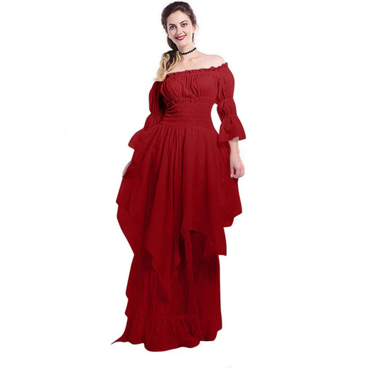 Plus Size Vintage Victorian Medieval Dress Renaissance Gothic Lolita Dress Women Cosplay Halloween Costume Prom Princess Gown Good Vibrations