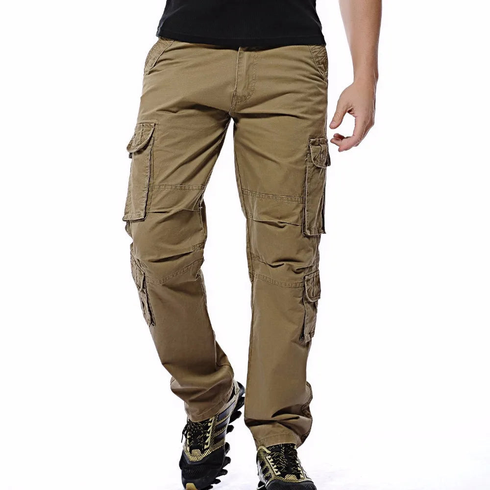 2023 New Men Cargo Pants Mens Loose Army Tactical Pants Multi-pocket Trousers Pantalon Homme Big Size 46 Male Military Overalls Good Vibrations