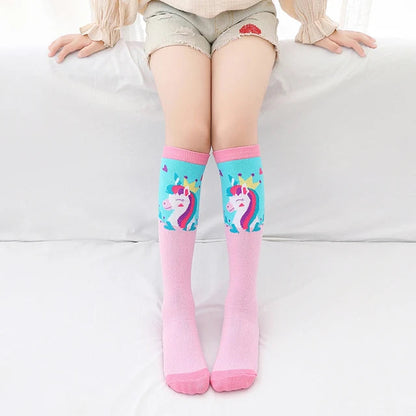toddler child high knee Socks Three-dimensional cute Cartoon fox cat unicorn Cotton Over knee kids baby girls Sock Spring Autumn Good Vibrations