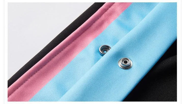 Harajuku Fashion Sports Men Pants Daily Outdoor Basketball Sweatpants Hollow Out Side Stripe Button Fly Design Creative Trousers Good Vibrations