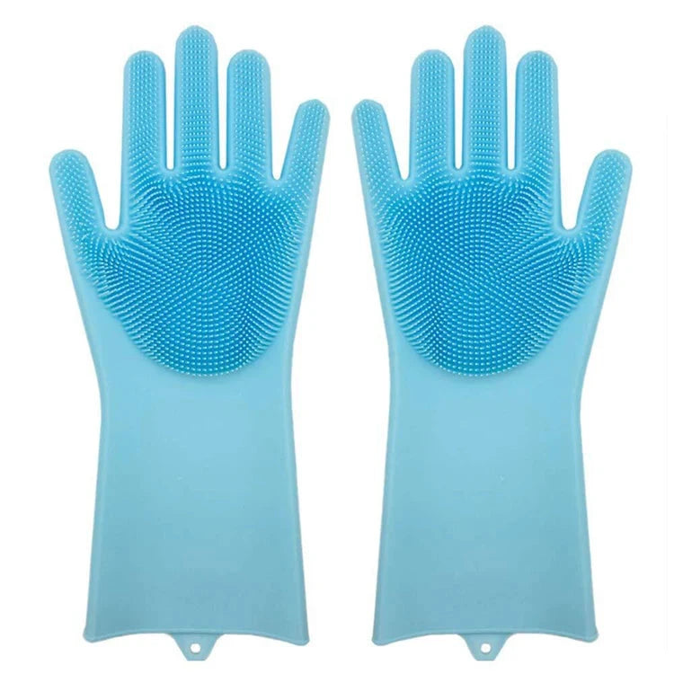 Food Grade Household Cleaning Kitchen Gadgets Scrubber Kitchen Silicone Gloves Dishwashing Good Vibrations