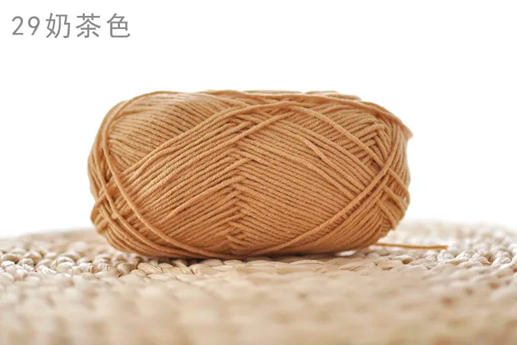 Factory Wholesale Recycled Baby Cotton Yarn 4 Strands of Milk Yarn Bag for Doll Clothes Hand-Knitted High Tenacity for Weaving Good Vibrations