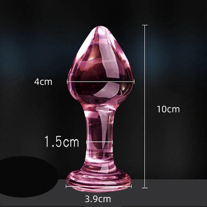 Candiway Exquisite Pink Crystal Glass Anal Plug Adult Masturbation Products Prostate Massager Erotic Toys For Couple (5 Styles) Good Vibrations Adult Super Store